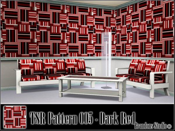 Sims 3 — TSR Pattern 005 - Dark Red by brandontr — BrandonTR@TSR