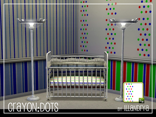 Sims 3 — Crayon: Dots by Illandrya — Perfect for when you want to hide your child's writing on the wall.