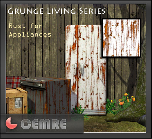 Sims 3 — Grunge Living  Series - Rusted Appliances by cemre — This rust for appliances and is a part of Grunge Living
