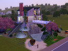 Sims 3 — Flower Hillside Home by animeboi4u — This home is place above a high terrain hill which is surrounded by a