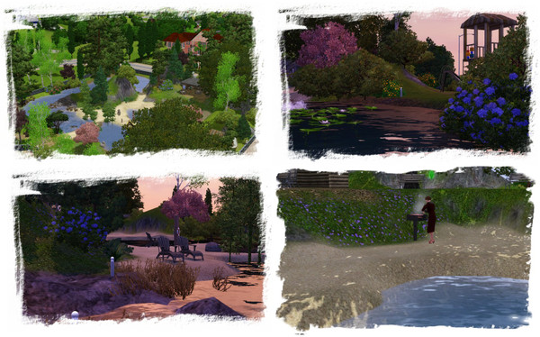 Sims 3 — Hide Away communitypark by francien — Time to relax ! This park is in the centre of the city, many birds and