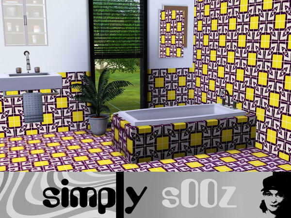 Sims 3 — Bourgois Tile by s00z — Repeating Pattern
