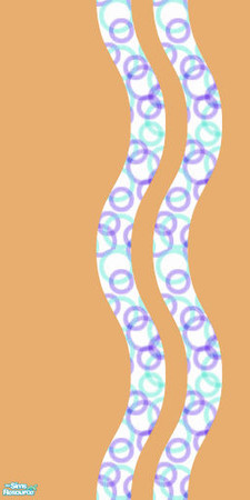 Sims 2 — EponaGroovyBlueSet1 - Egvb12w by EponaValkyrie — A paint wall in a groovy retro style. Solid brown colour