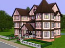 Sims 3 — Pink Victorian by sawsea — 4 floor Classic Victorian home. This historic residence has 3 fireplaces, fully