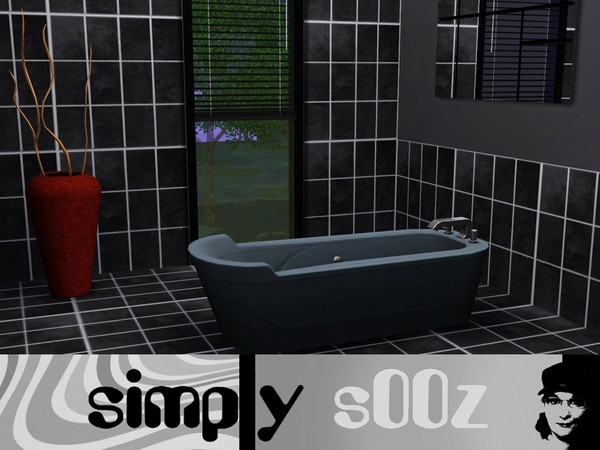 Sims 3 — Simply Basalt Tile by s00z — A dark stone tile, with a beautiful natural texture.