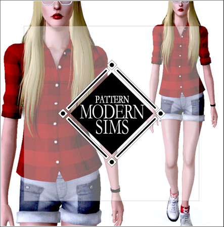 Sims 3 — Red Check by Modern_Sims — by Modern_Sims
