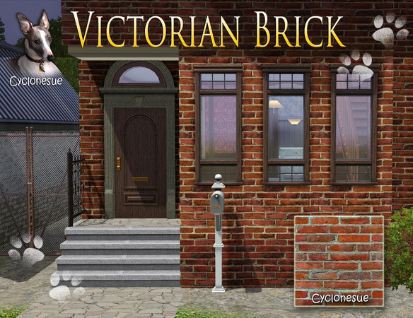 Sims 3 — Cyclonesue's Victorian Brickwork by Cyclonesue — English Victorian 1880-1900 Brickwork. A much heavier-duty