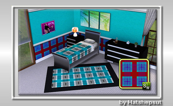 Sims 3 — Techno by hatshepsut — A modern clean cut pattern