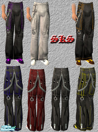 Sims 2 — TMB_SKS_Loose-Sneaks_Piped-Set by 71robert13 — Black, loose-fit pants with oversized pockets for TEEN Males.