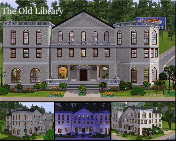 Sims 3 — The Old Library by gelfie — The Old Library has three floors divided into a children's reading room, information