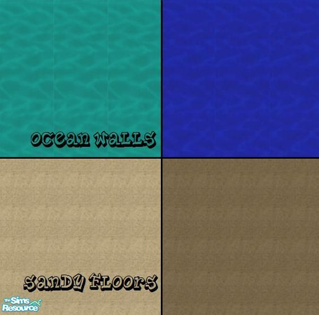Sims 2 — At the Ocean Walls and Floors by Smossie — Have you ever wanted to live at the ocean? Now you can with ocean