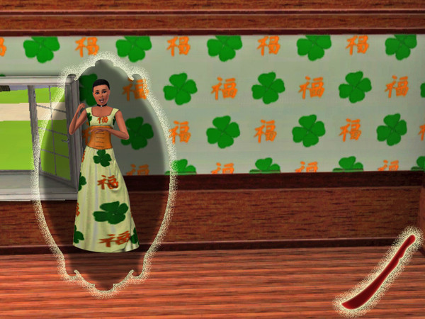 Sims 3 — Lucky Pattern by xxmyxxmachetexx — A lucky pattern with four leaf clovers and luck symbols.