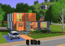 Sims 3 — Q Ube  by Henwen — Small inexpensive ultra modern 3 BR 2 BA home with a pool under part of the house. Lovely