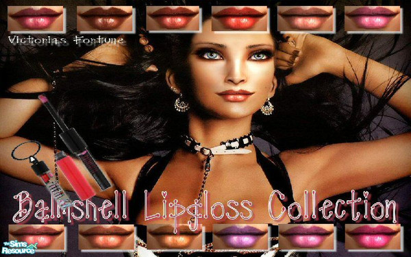 Sims 2 — VF Balmshell Lipgloss Collection by fortunecookie1 — Here are 12 new conditioning lipglosses for your favorite