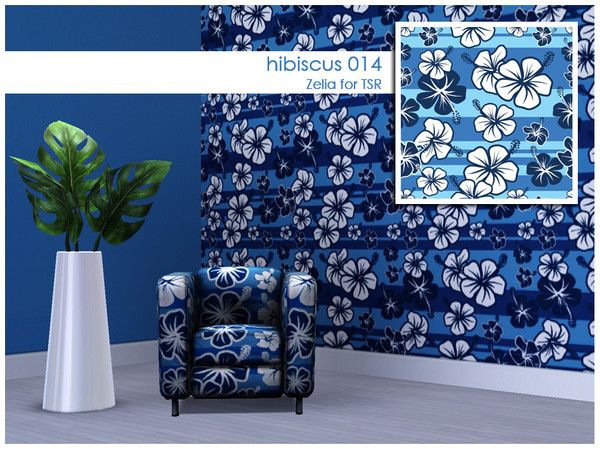 Sims 3 — Hibiscus Pattern 014 by Annie_Leduc — Hibiscus Pattern by Zelia