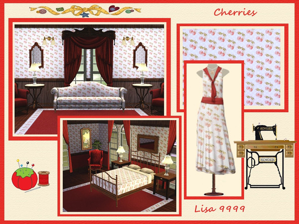 Sims 3 — Cherry by lisa9999 — A material loaded with cherries. Lisa9999