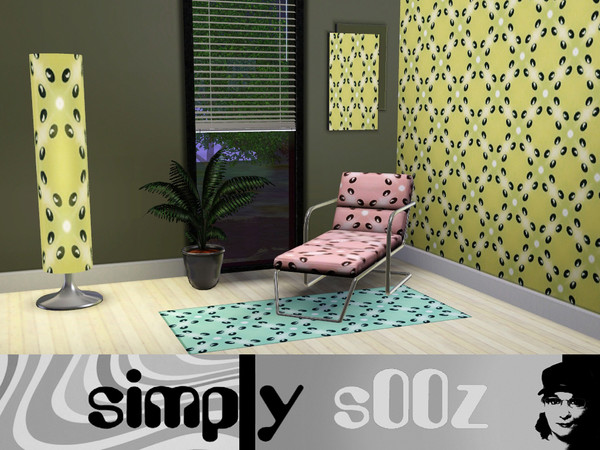 Sims 3 — Simply Beans by s00z — A funky modern design with an almost 3D effect.