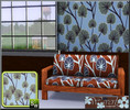 Sims 3 — Early Morning Life by Waverly — A lovely botanical pattern inspired by nature. Converted and modified from a