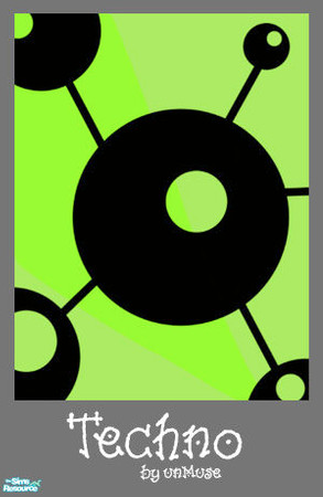 Sims 2 — Techno 01 by undefinedmuse — original designs. Recolor of \"Grilled Cheese\". NIGHTLIFE required. 