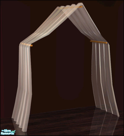 Sims 2 — Leafbedroom - Canopy by Siluetta — A light white canopy.