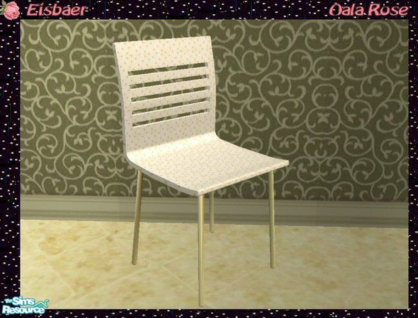 Sims 2 — Mira Oala Rose - Chair by Eisbaerbonzo — Wite chair with grey dots