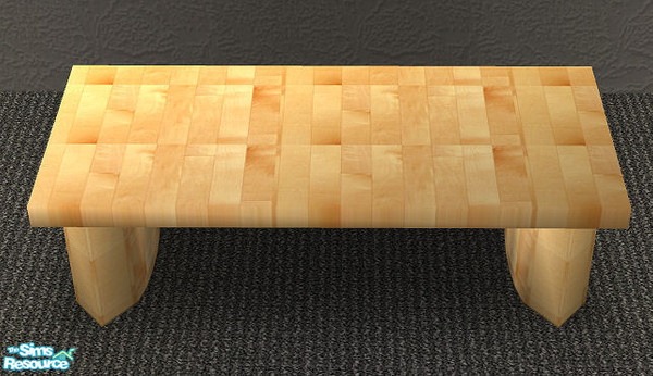 Sims 2 — Chunky Living recolour - yellow birch -  Coffee Table by H3wwy — Recolour of my Chunky living set to match the