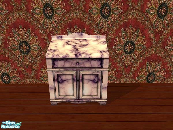 Sims 2 — Country Counter Purple Marble by Eboluh — Beautiful purple mix and match marble counter with matching curtain