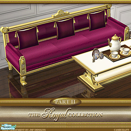 Sims 2 — Royal Collection Canopy Bed - Sofa Rose Wine Recol by Cashcraft — Part II - Royal Canopy Bed is 2 mesh files,
