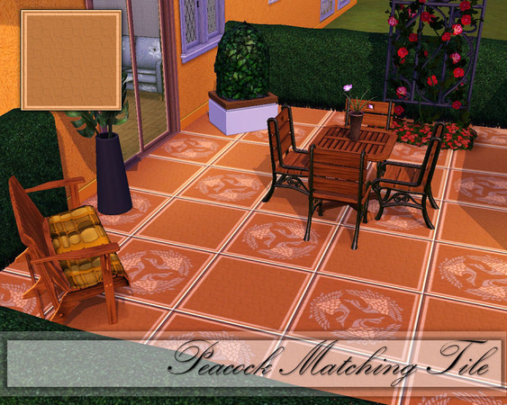 Sims 3 — CD_Peacock Stone Tile 2 by TSR Archive — Matching tile to the Peacock Stone Tile, with stonetexture effect.