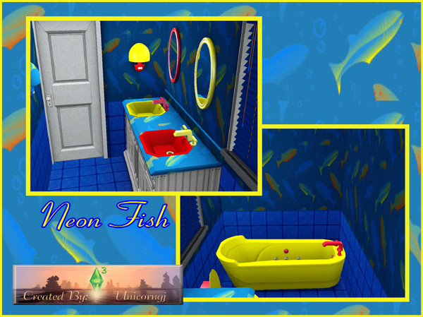 Sims 3 — Neon Fish by unicorngj — fish theme
