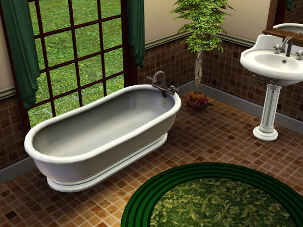 Sims 3 — CB ochre mosaic by CowBelle — ochre and cinnabar marble mosaic