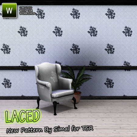 Sims 3 — Laced - 1 by simal10 — Lace Pattern with 2 recolorable palettes. 