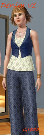 Sims 3 — Denim v1 by Greda — Pattern