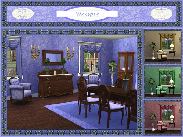 Sims 3 — Whisper by lisa9999 — A whisper of a floral pattern.One changeable color. lisa 9999