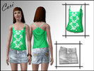 Sims 3 — Green t-shirt by _cari_ — This is my first clothing design in sims 3.Hope u like it =)