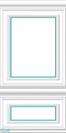 Sims 2 — jsf2WPCashcraftRoyalTeal by jsf — White panels edged in cashcraft\'s Royal colors made to subtly compliment her