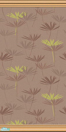 Sims 2 — GL Match Teen Room - Wall 1 by Simaddict99 — modern brown and green wall