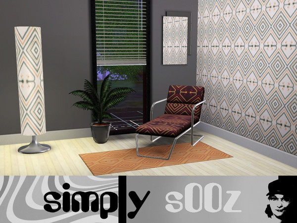 Sims 3 — Simply Sally by s00z — A retro line pattern.
