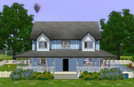 Sims 3 — Blue Wrap-Around Porch House by anjubee — This 3 Bed/3 Bath charming home has been lovingly furnished and