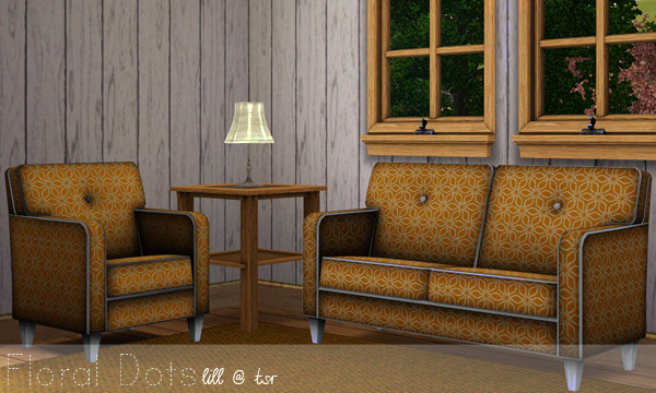 Sims 3 — Floral Dot Pattern by lill — This a modern floral pattern that could stand out in any decor. The pattern is