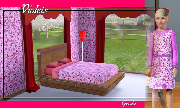 Sims 3 — Violets v1 by Greda — Pattern