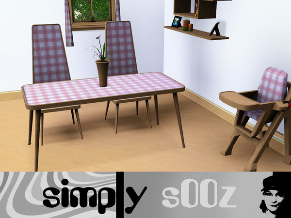 Sims 3 — Simply Gingham by s00z — A traditional pattern, popular in kitchens, but also great on anything for children.