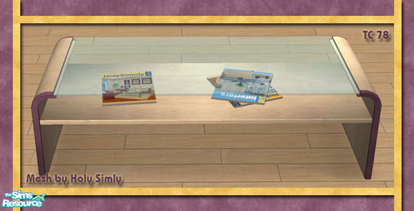 Sims 2 — VS Huckleberry Coffee Table TC 78 by Vanilla Sim — Recolor of the Arizona 2 tile coffee table by Holy Simoly.