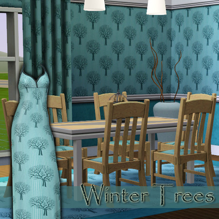 Sims 3 — kipTSR-SmallWinterTree by kittyispretty69 — An elegant leafless tree pattern with a striped texture. Three