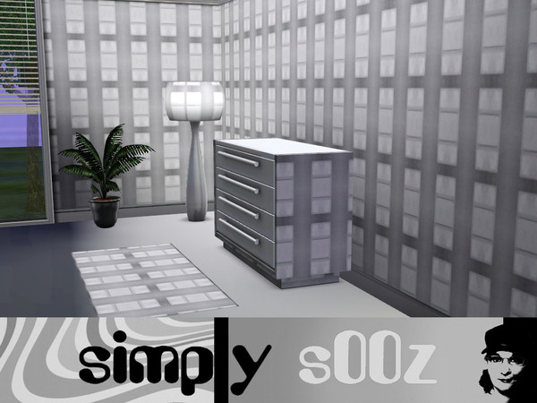Sims 3 — Simply Bar by s00z — A metal like pattern with a suggestion of three dimensionality.