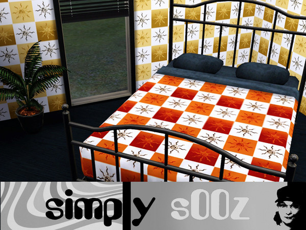 Sims 3 — Simply Solar by s00z — A sun design check pattern.
