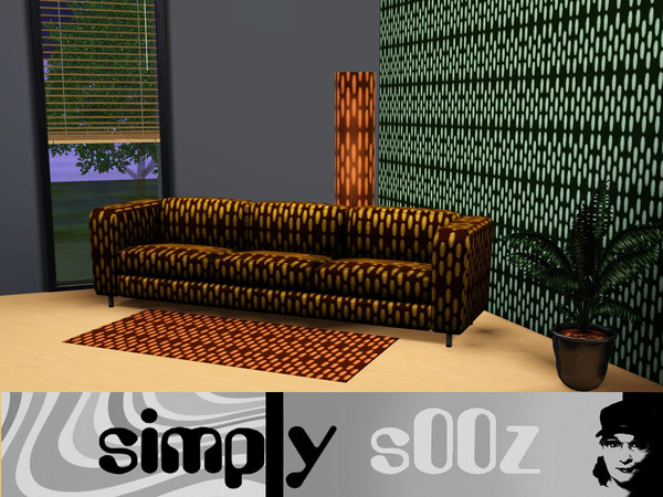 Sims 3 — Simply Corn Dolly by s00z — An ears of corn print repeating pattern.