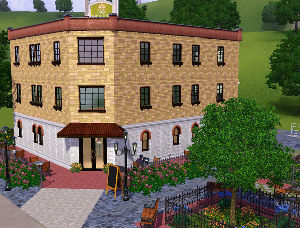 Sims 3 — Jitters Coffee Shop by babu357 — A fun place to meet friends, and drink too much coffee.