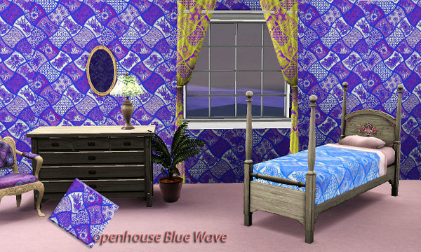 Sims 3 — waves pattern by openhousejack — wavy square design