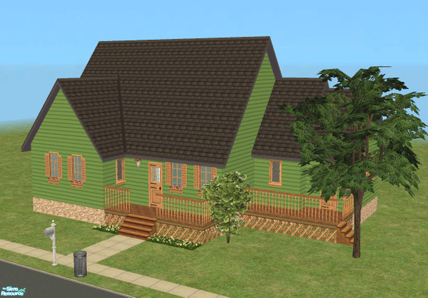Sims 2 — Clover by agaliha5 — This house is perfect for sim families. It has three spacious bedrooms and 1 and 1/2 baths.